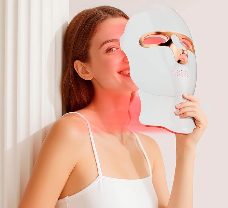 Tinkoola Red Light Therapy Mask for Face and Neck. Professional-Grade